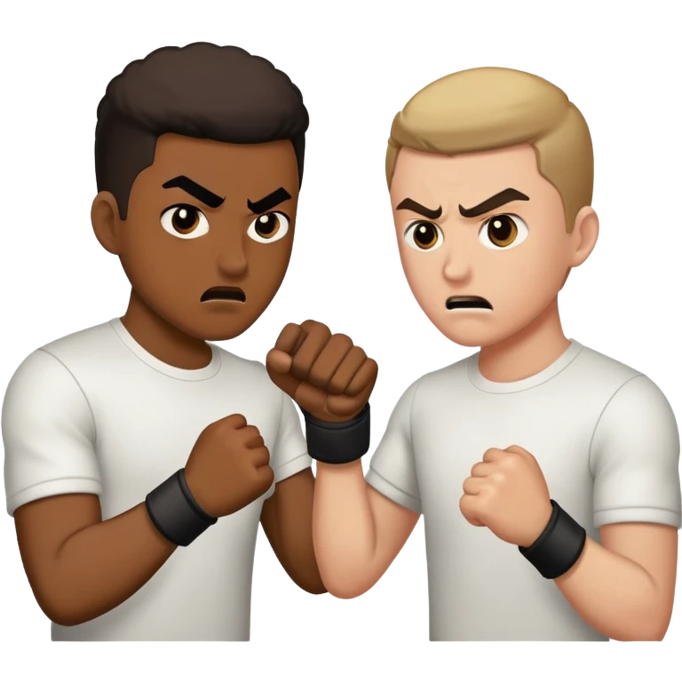 Two guys fighting emoji