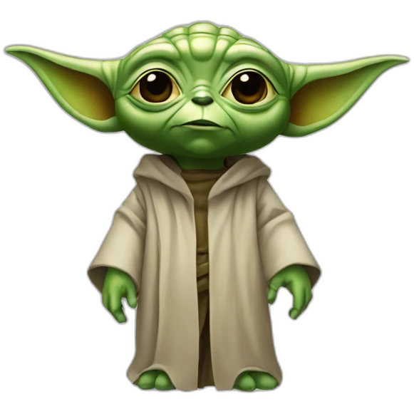 yoda as a robot emoji