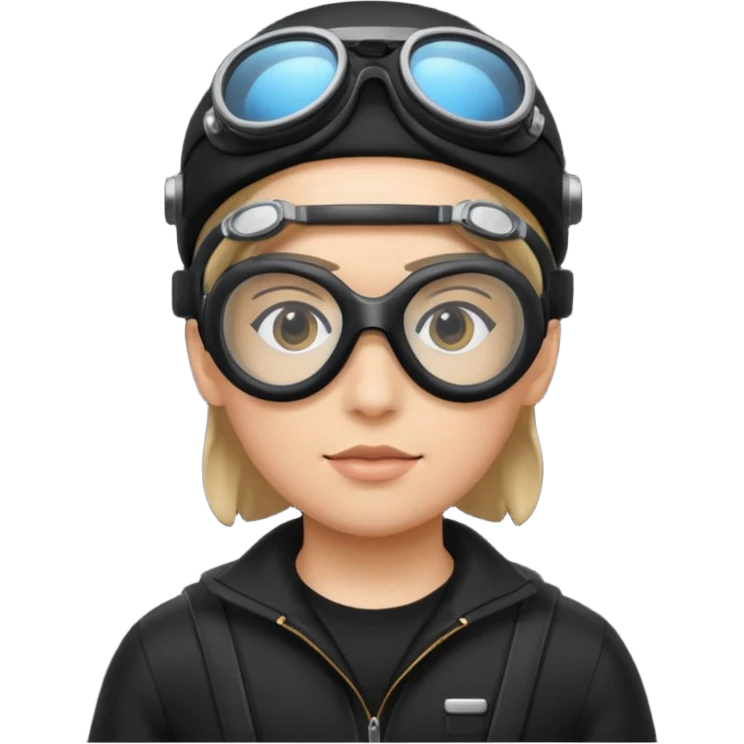 time traveler in black clothes emoji