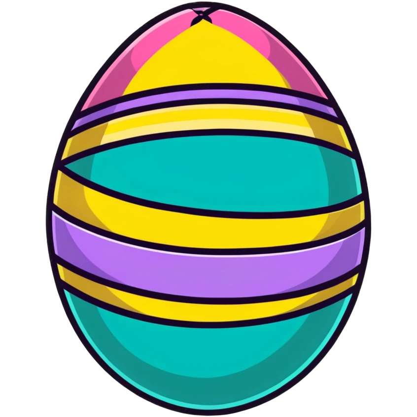 Decorated Easter egg with ribbons emoji