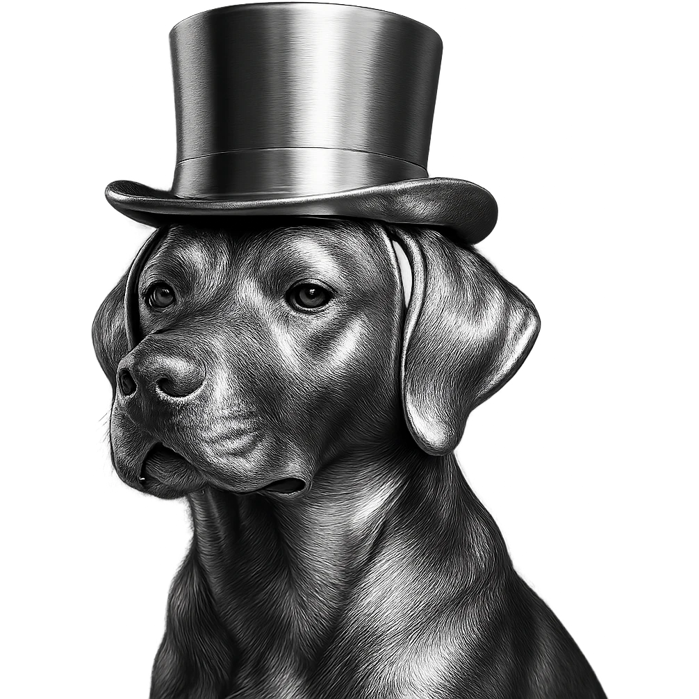 dog in a top hat emoji