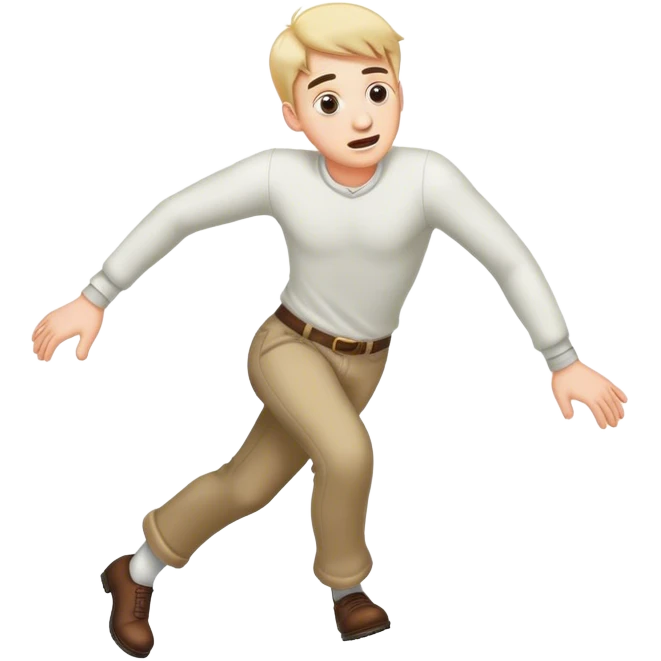 A man tripping out emoji