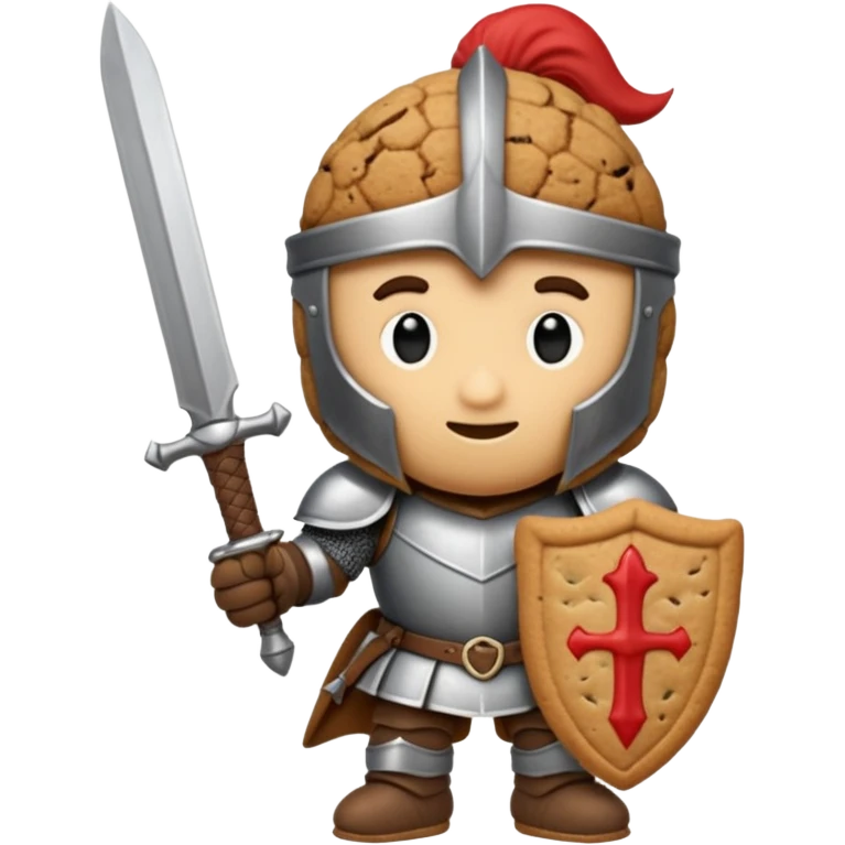 cookie that is a knight because it is a tough cookie emoji