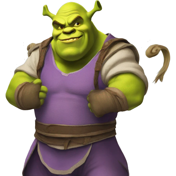 Shrek as majin boo emoji