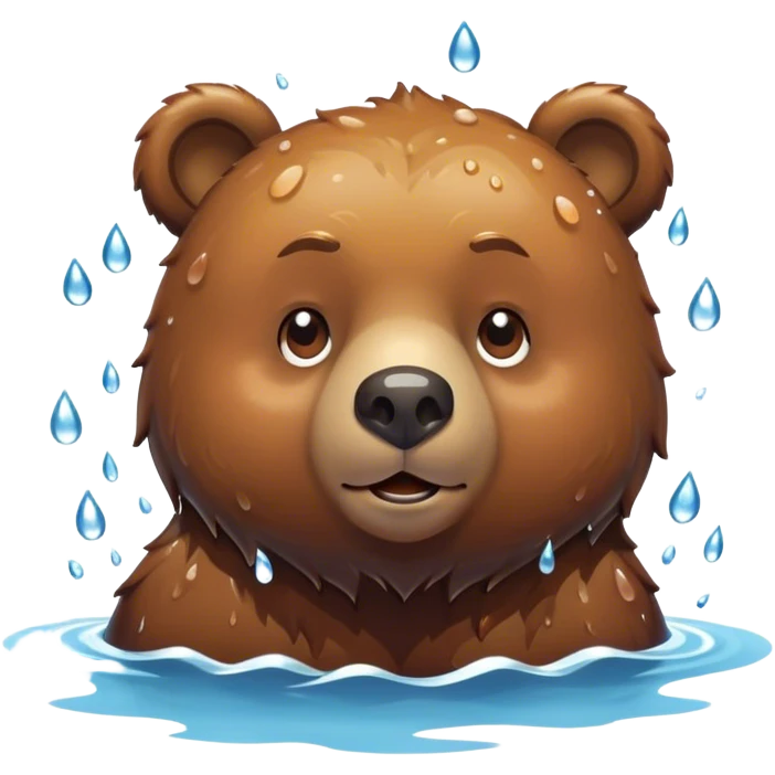 Swimming bear emoji