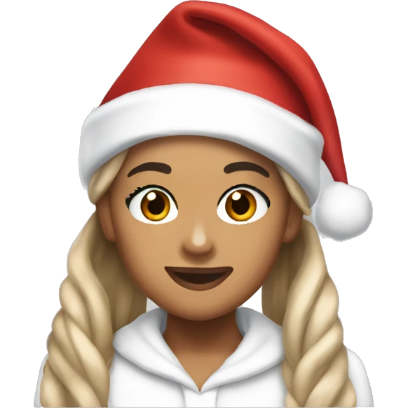 ariana grande with santa hat emoji