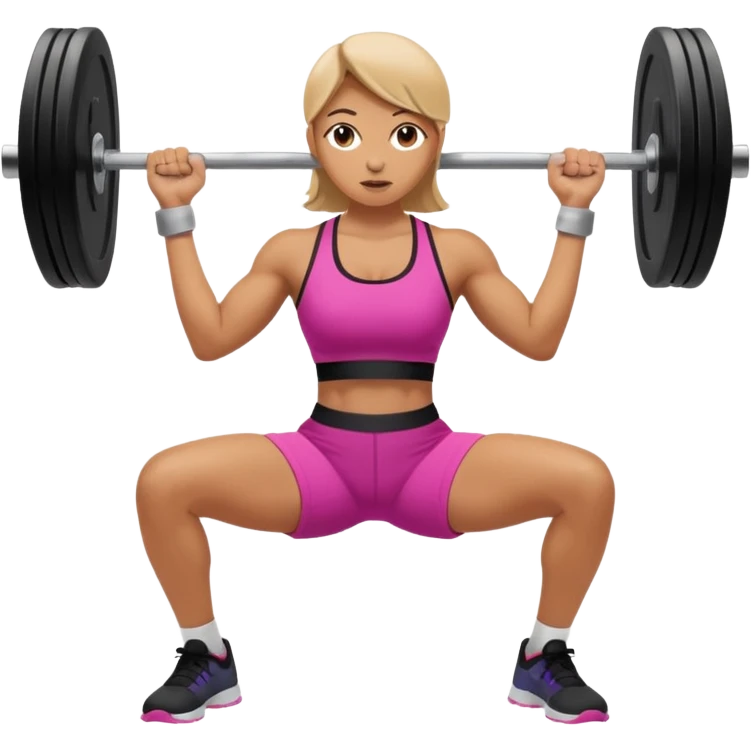 Lady doing barbell hip thrusts  emoji