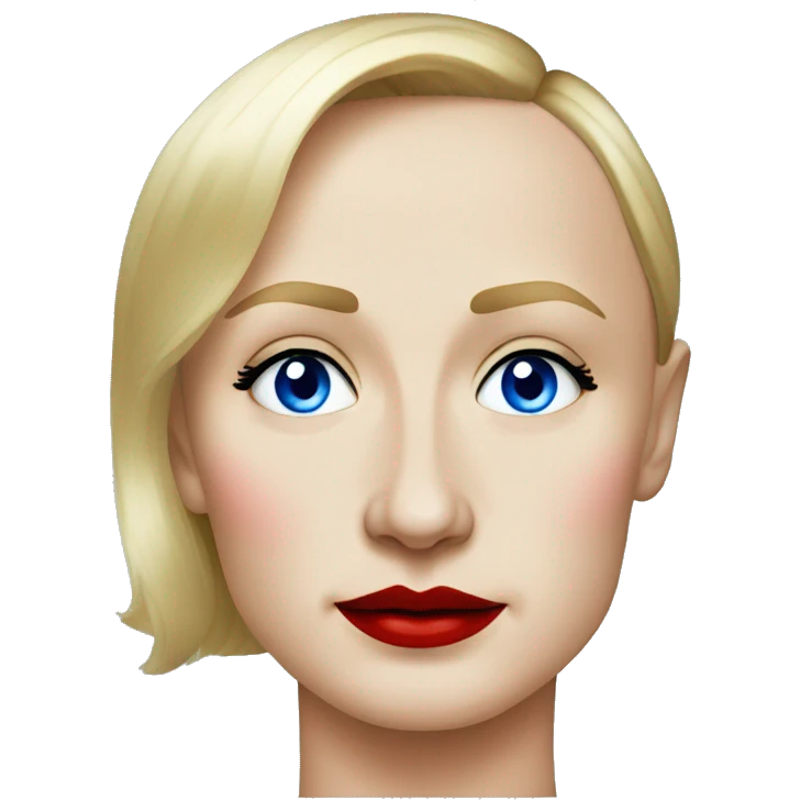 Vladimir Putin with red lipstick and blue eyeshadows emoji