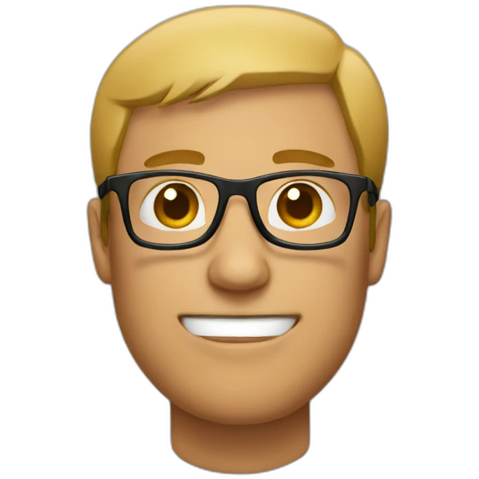 guy with glasses emoji