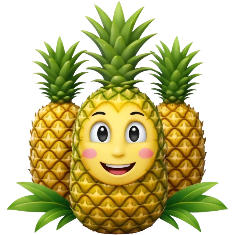 olympic rings in front of a smiling pineapple wearing a gold medal emoji