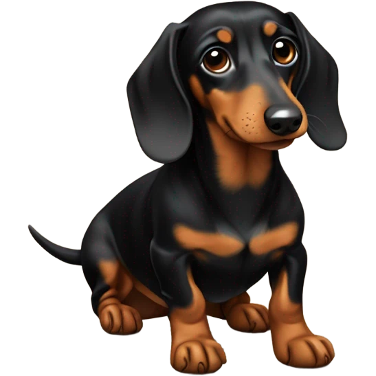 a black and tan dachshund emoji