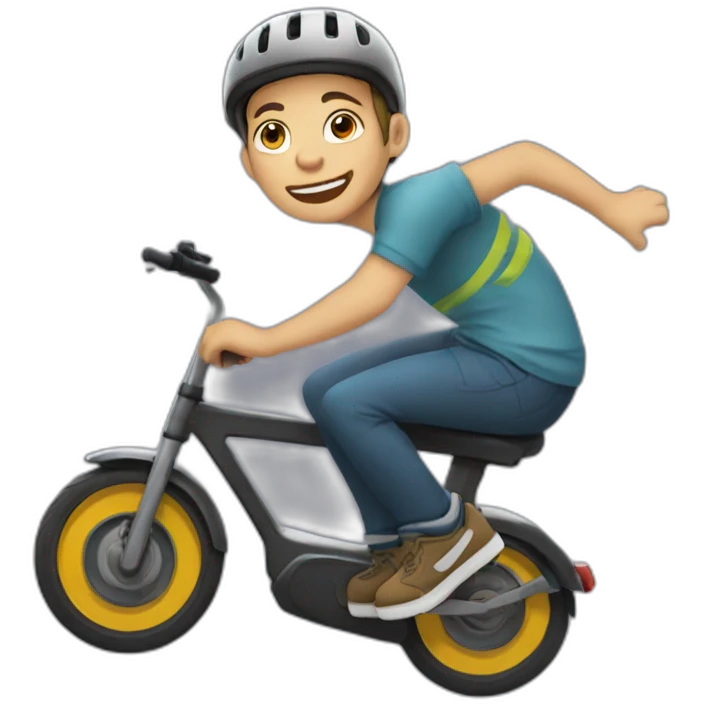 Garçon sur des roller emoji