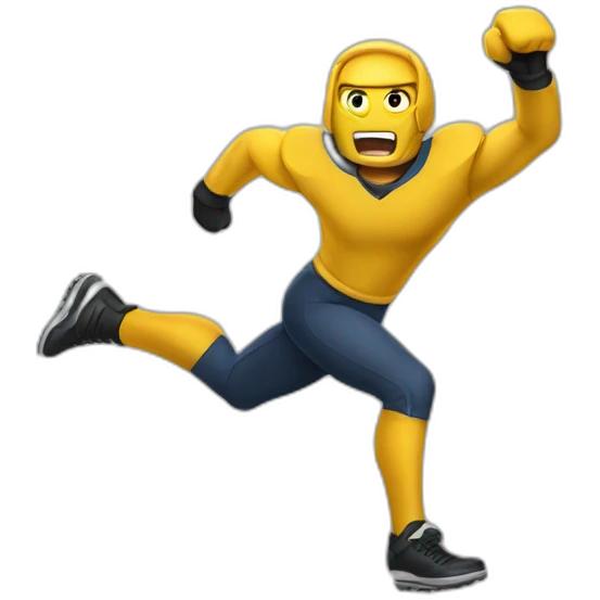 Run Kick Shout Studio emoji