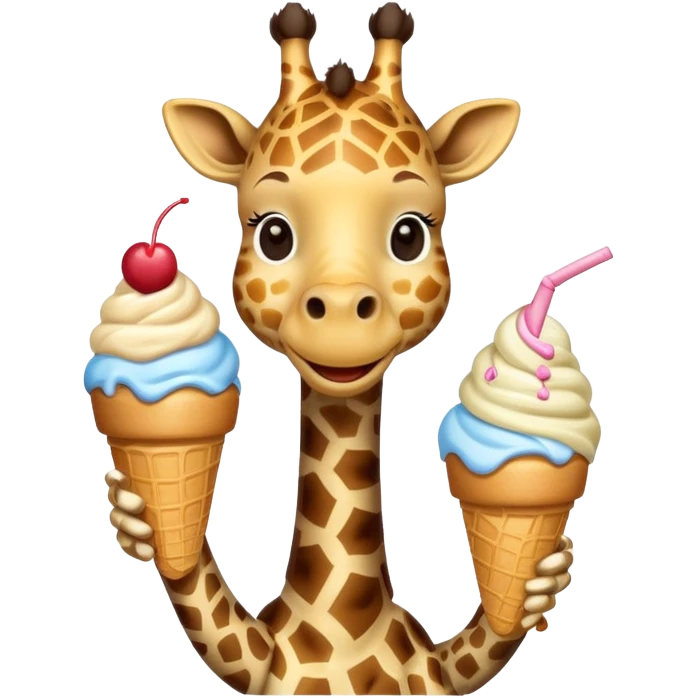 Giraffe with Ice Creams
Giraffe holding double scoop



 emoji