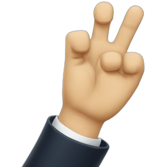 donald trump putting his hand up emoji
