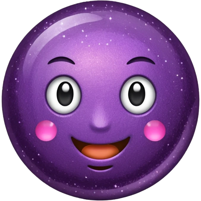 bolinha glitter roxo emoji
