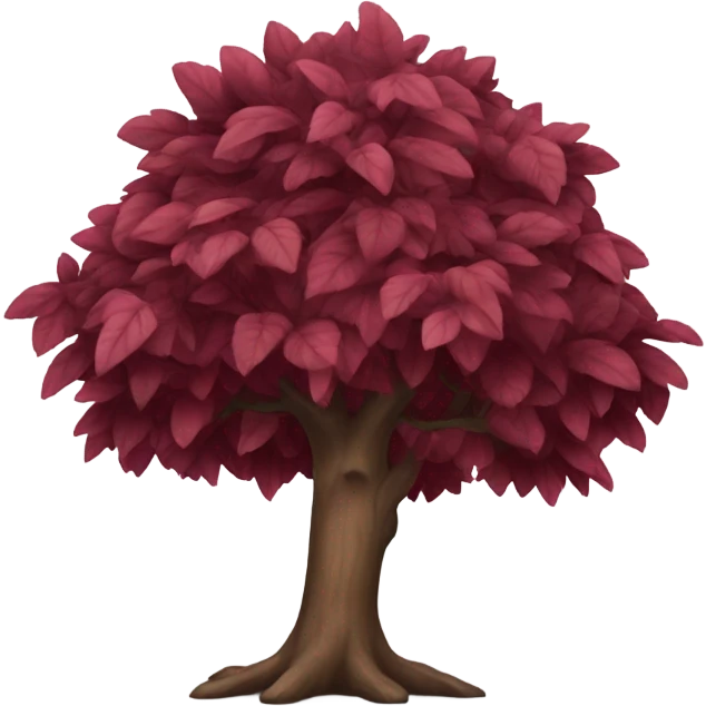 burgundy tree emoji