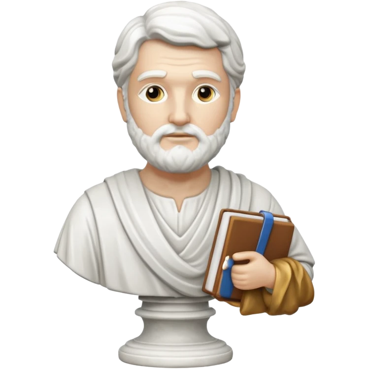 a white greek statue of a teacher emoji