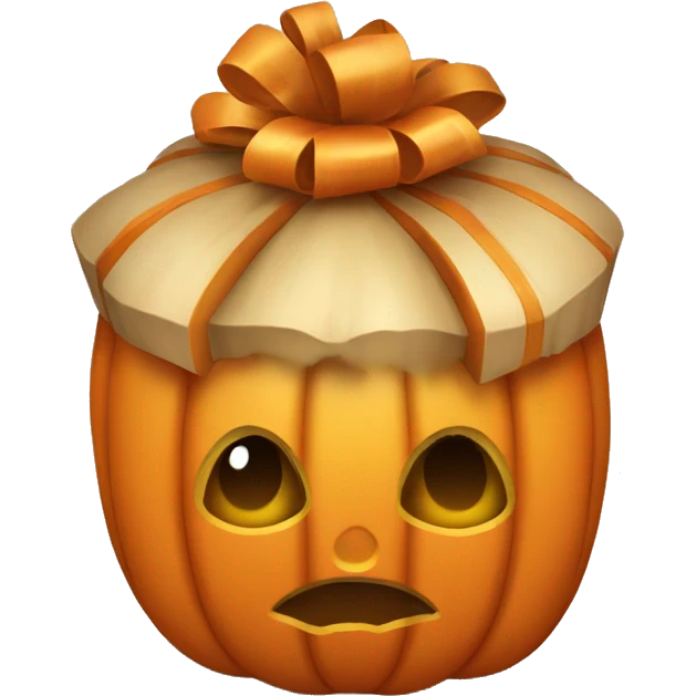 pumpkin gift box emoji