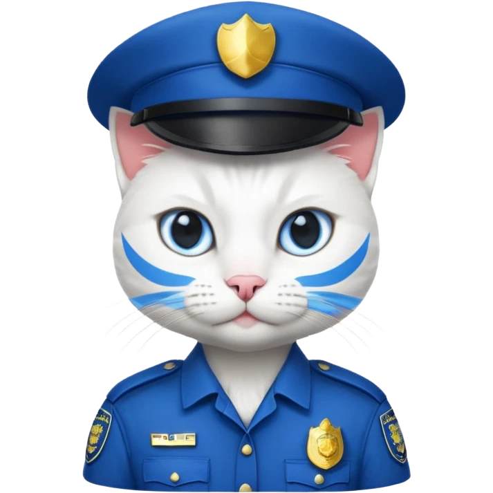 white cat police emoji