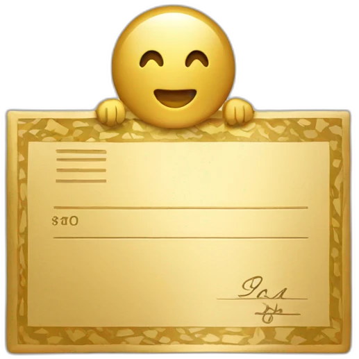 Golden check emoji