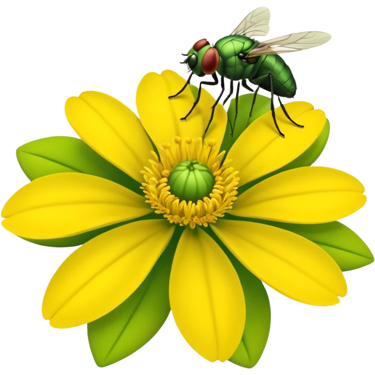 
fly on flower emoji