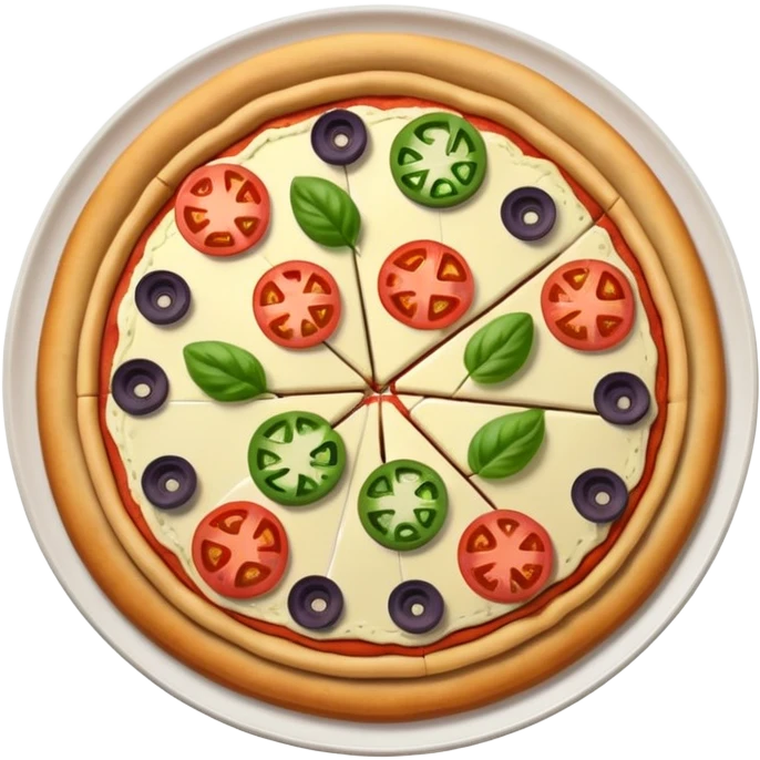 Pizza toppings in a dish emoji