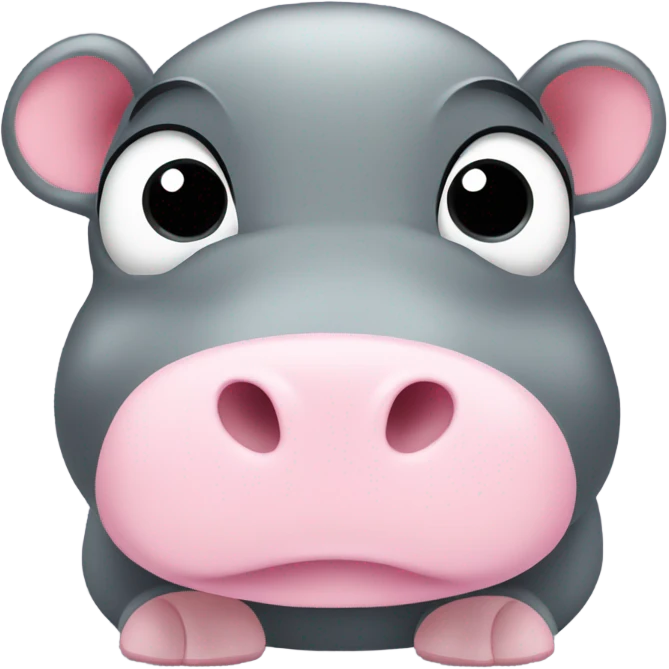 Cute baby hippo  emoji