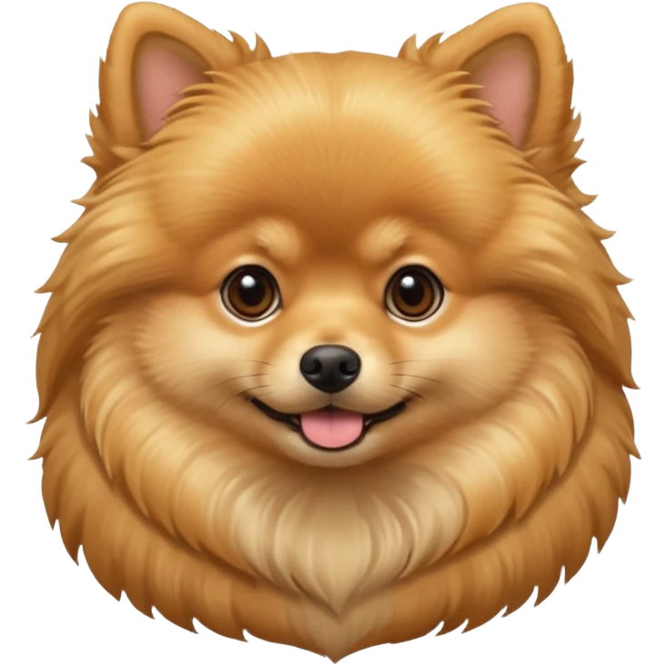 Create a golden pomeranian, all cute and fluffy emoji