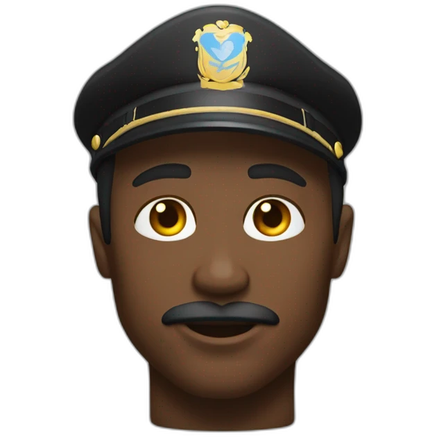 un homme noir musclé avec une tche de mayonaise sur le visage emoji