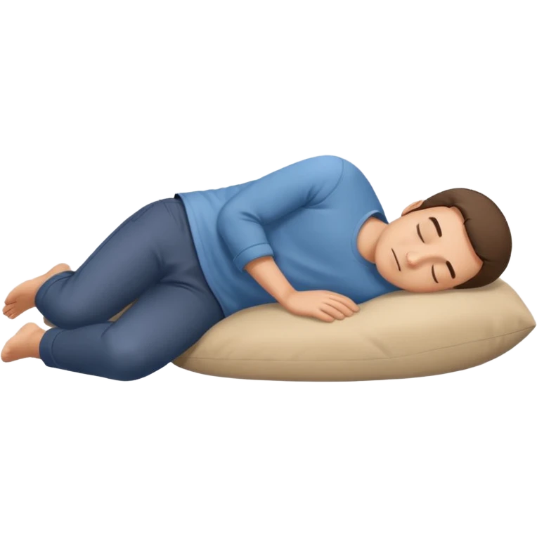a man sleeping on ground emoji