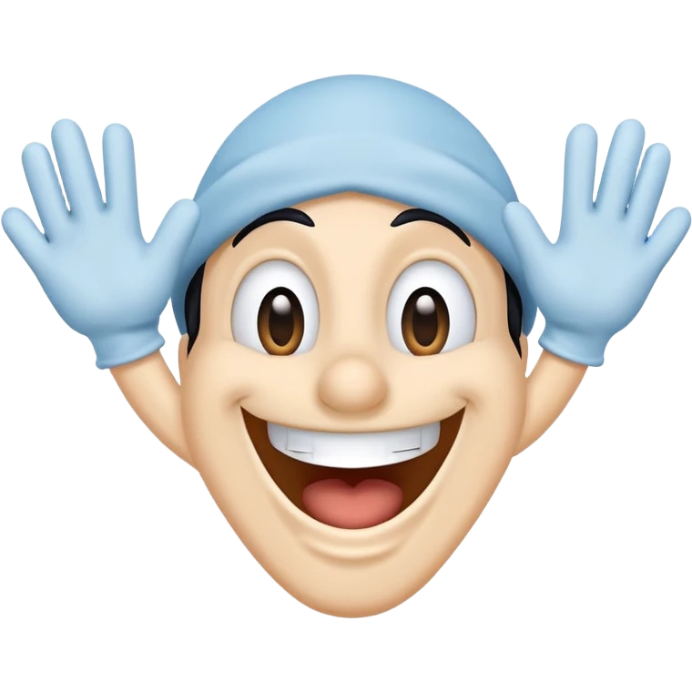Tribilín (Goofy) face, cheerful expression emoji
