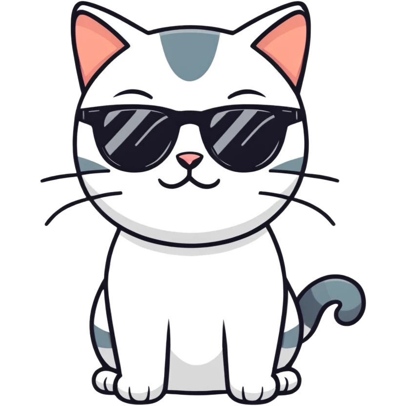 Cat with sunglasses emoji