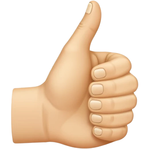 Thumbs up with a shortened or stumpy thumb  emoji