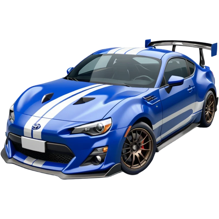 Sexy glossy dark blue 2025 Toyota 86 styled like  mustang rally racing car  emoji