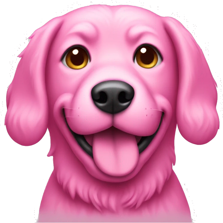 Pink dog emoji