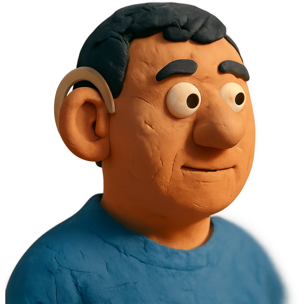 man with a hearing aid emoji