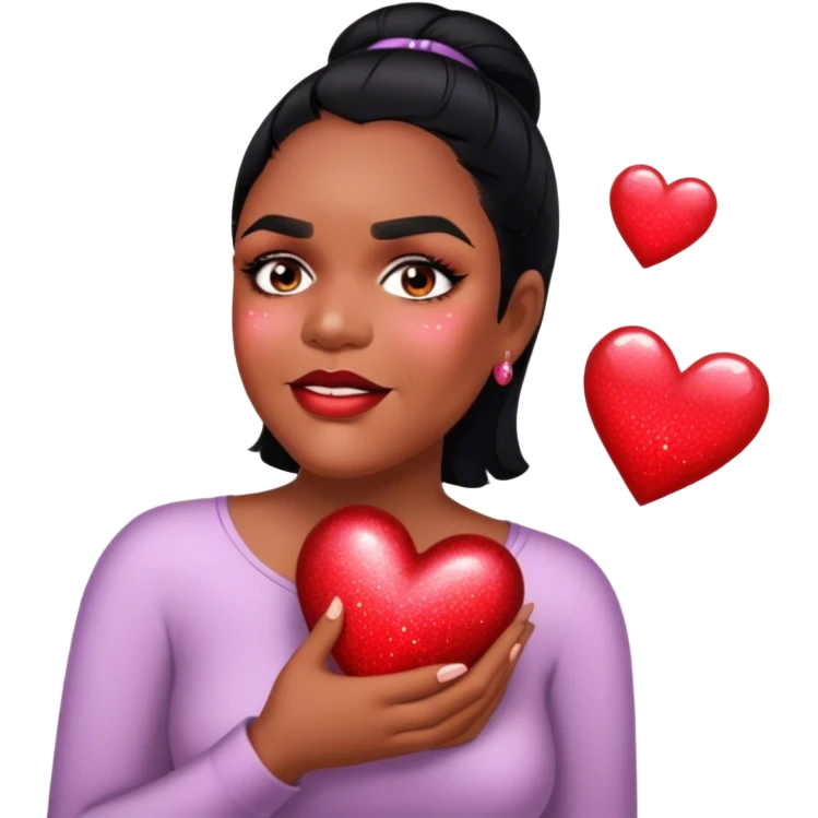 Is in love with a heart and glitter emoji