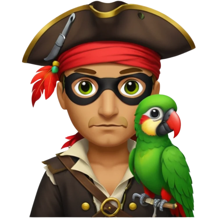 pirate and parrot emoji