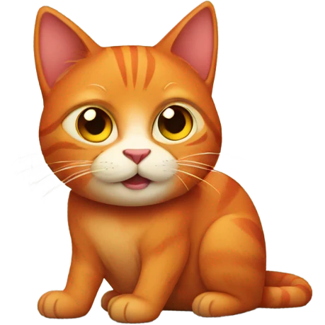 Red cat emoji