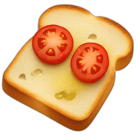 Toast soaked with tomato and olive oil emoji