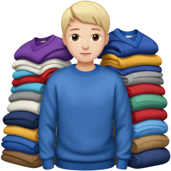 person with a pile of clothes emoji
