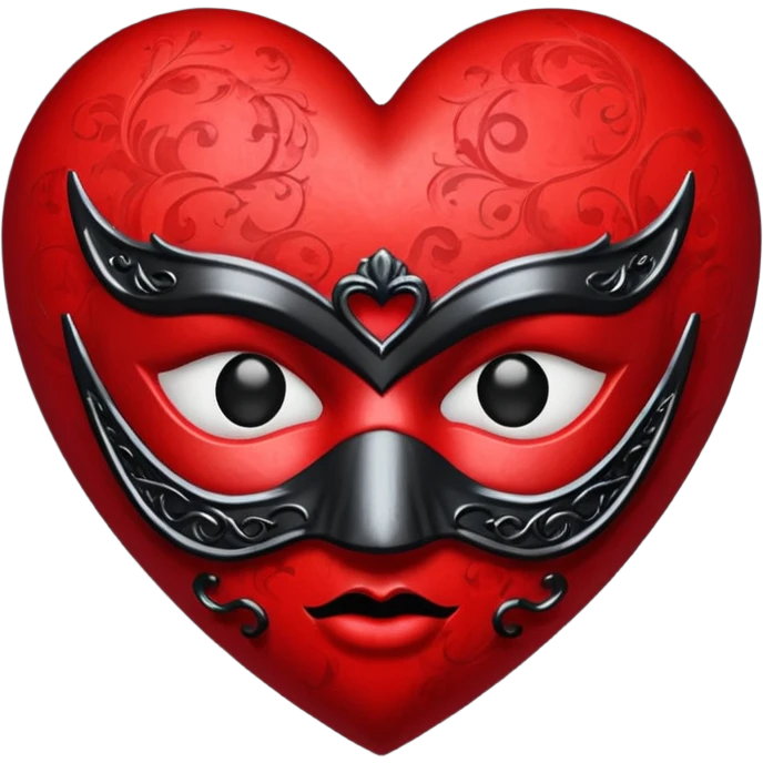 heart with a gothic mask emoji