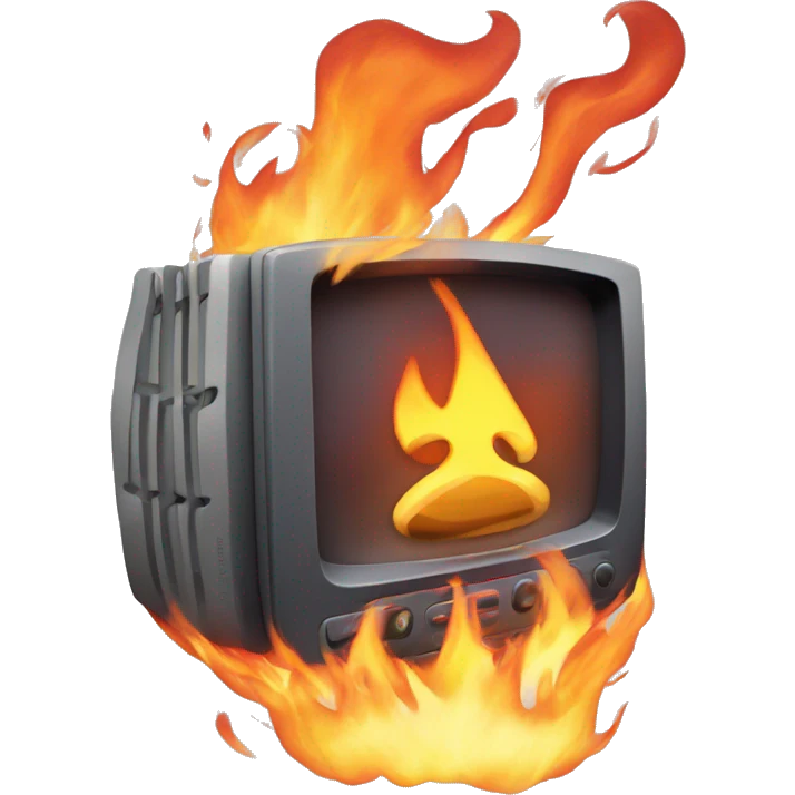 Playstation on fire emoji
