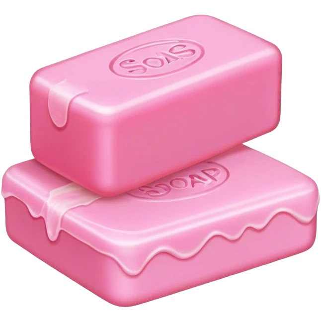 Pink bar of soap  emoji