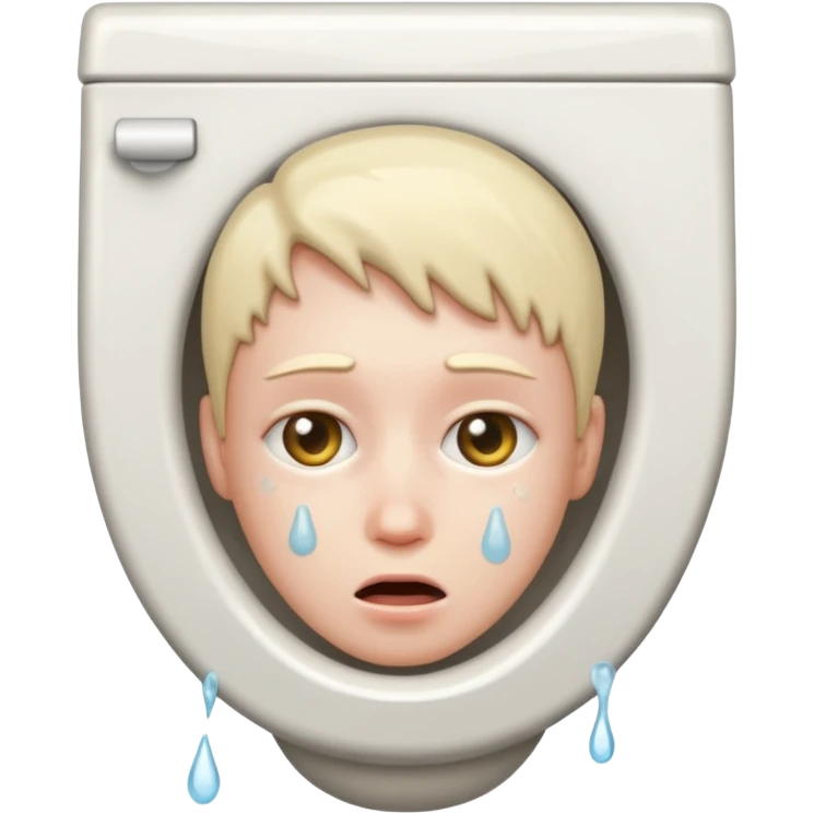 Make a head inside a toilet emoji