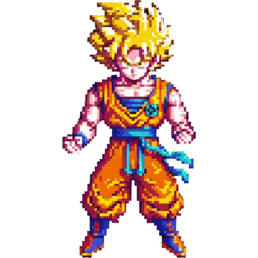 Goku with energy aura emoji