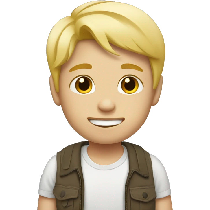 Boy with blonde hải emoji