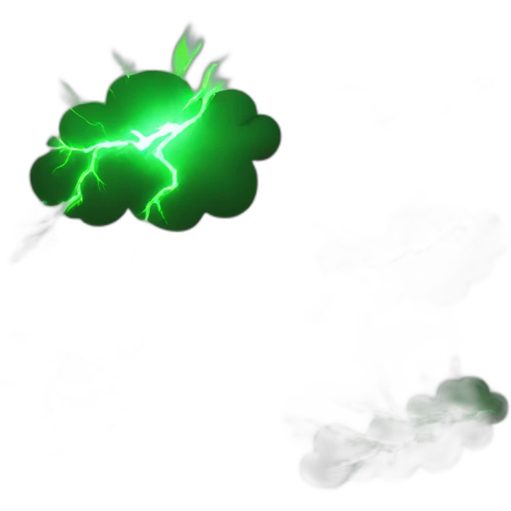Green lightning emoji