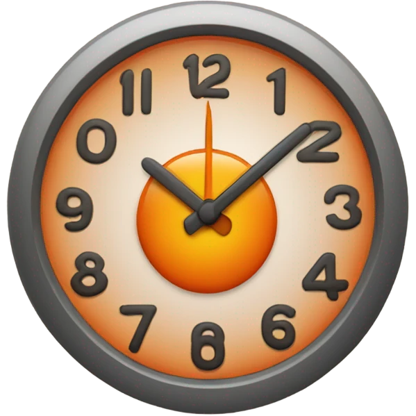 time orange emoji